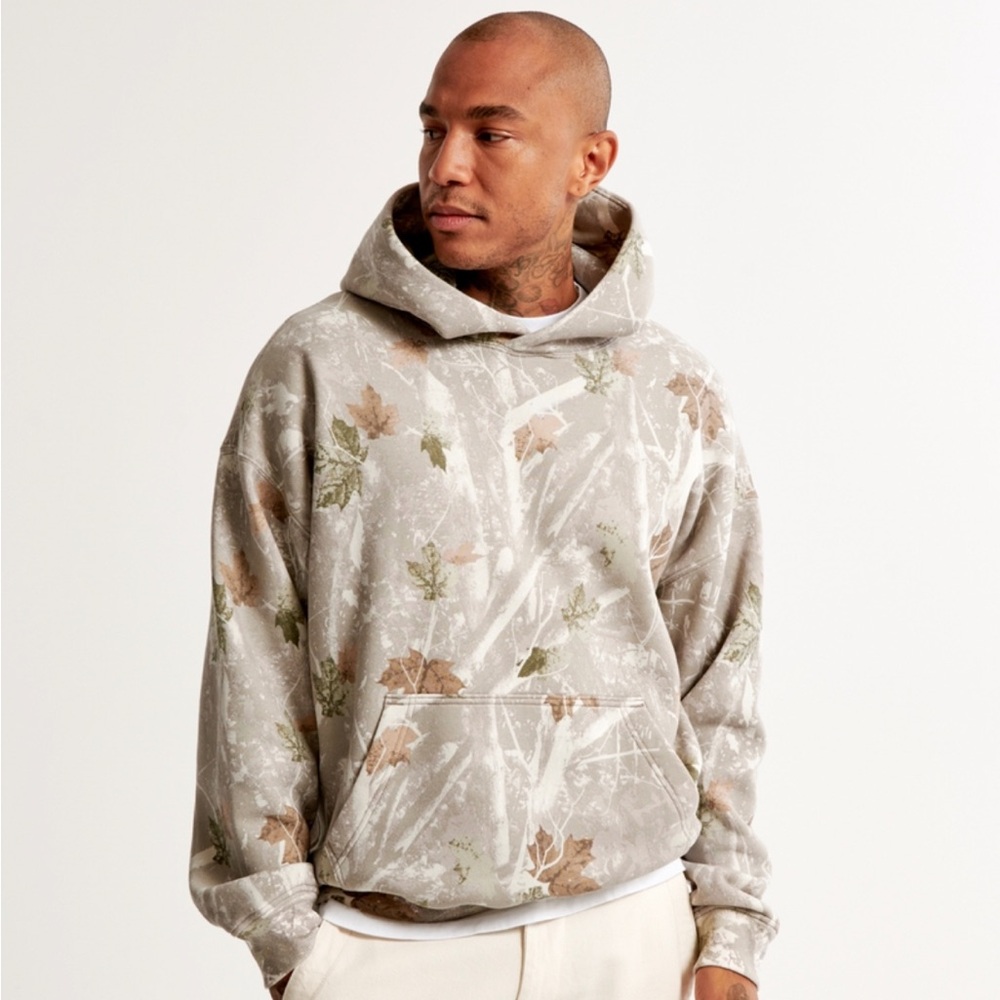 Men’s Abercrombie Essential Popover Hoodie (Camo)